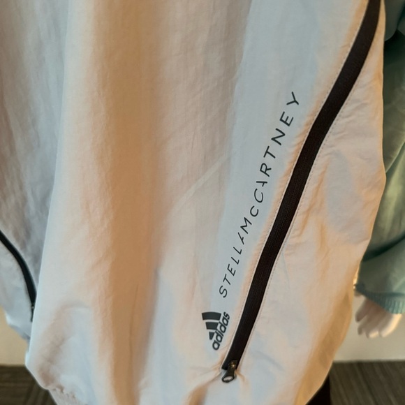Adidas by Stella McCartney Women's Gray Blue Nylon Track Jacket Windbreaker S - Picture 4 of 10